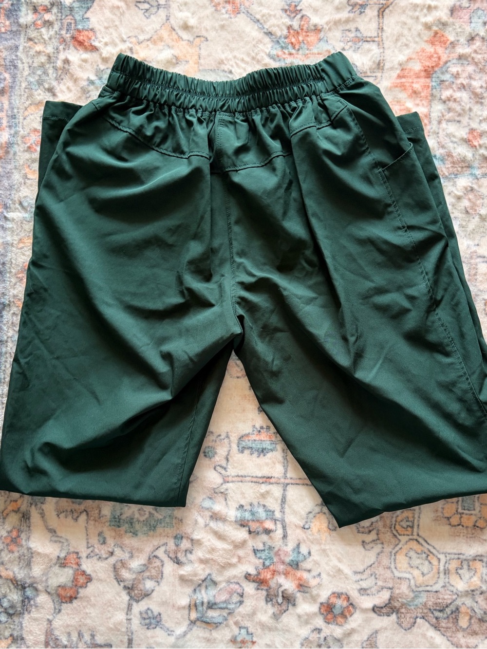 Women’s Elastic Waist Dark Green Performance Pants
